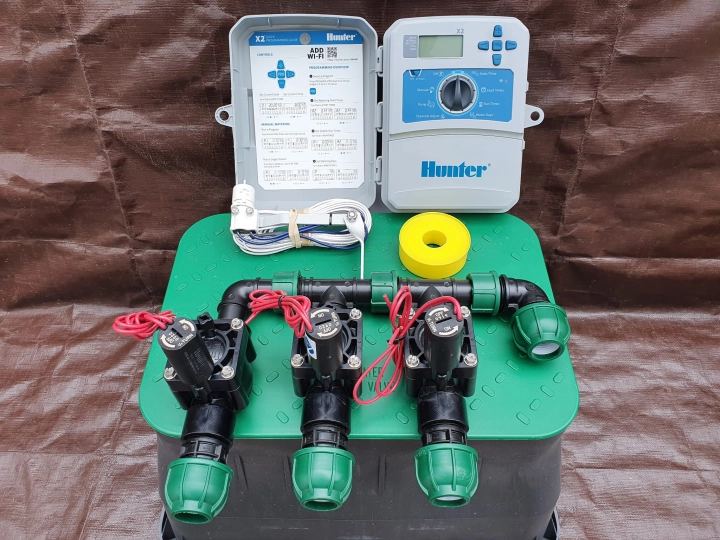 Zestaw nawadniania ogrodu HUNTER 3 sekcje | Sterownik X2 zewnętrzny