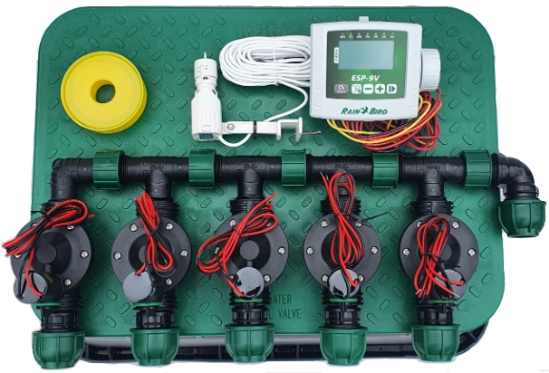 Zestaw nawadniania RAIN BIRD - 5 sekcji sterownik bateryjny 9V