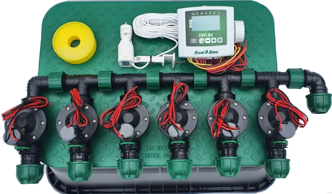 Zestaw nawadniania RAIN BIRD - 6 sekcji sterownik bateryjny 9V