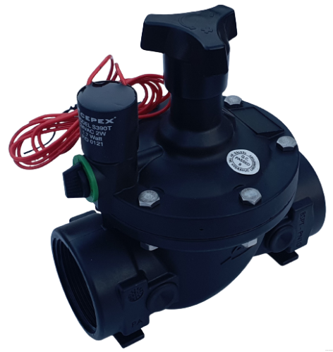 Elektrozawór CEPEX - 2" GW 24V z regulacją przepływu