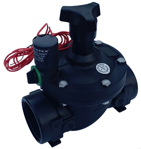 Elektrozawór CEPEX - 2" GW 24V z regulacją przepływu