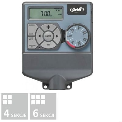 Sterownik nawadniania Orbit POCKET ULTRA 6 sekcji wewnętrzny