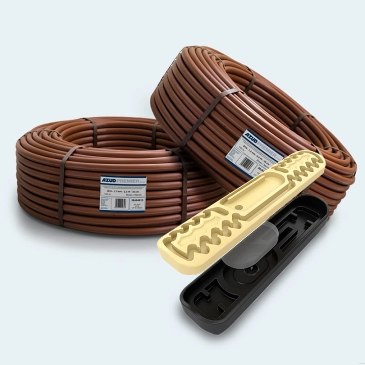 Linia kroplująca do układanie pod ziemią AZUD | brązowa 100 metrów