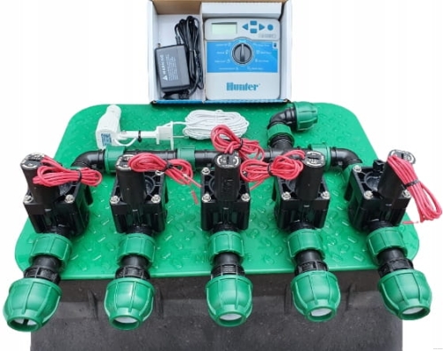 Zestaw do nawadniania ogrodu 5 sekcji Hunter www.akant-ogrody.pl