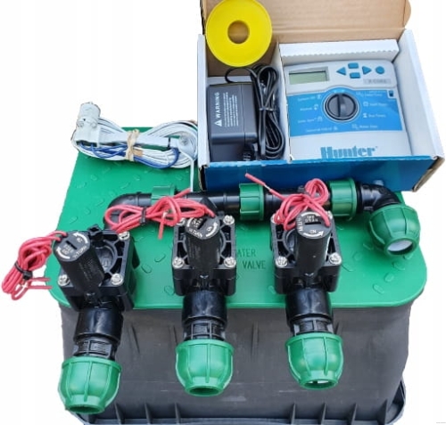 Zestaw do nawadniania ogrodu 3 sekcje Hunter www.akant-ogrody.pl