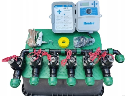 Zestaw do nawadniania ogrodu 6 sekcji Hunter