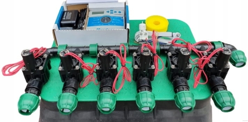 Zestaw do nawadniania ogrodu HUNTER 6 sekcji - sterownik wewnętrzny www.akant-ogrody.pl