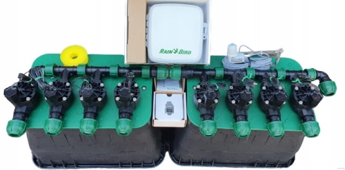 Zestaw automatycznego nawadniania ogrodu Rain Bird 8 sekcji z Wi-Fi | Sterownik do montażu na zewnątrz