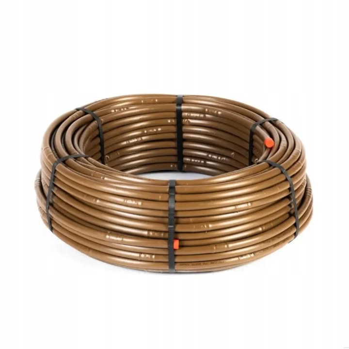 Linia kroplująca SOLID z kompensacją ciśnienia 16mm/33cm | brązowa 100 metrów