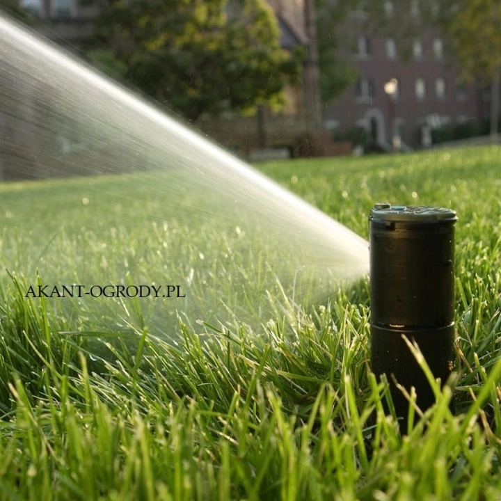 zamontowany Zraszacz wynurzalny 5004 PLUS Rain Bird zasięg 7,6 do 15,2 m