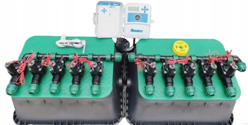 Zestaw nawadniania ogrodu HUNTER 10 sekcji | Sterownik X2 zewnętrzny