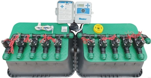 Zestaw nawadniania ogrodu HUNTER 10 sekcji z Wi-Fi | Sterownik X2 zewnętrzny