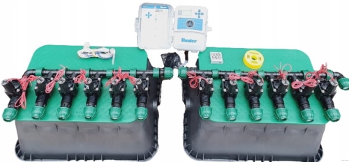 Zestaw nawadniania ogrodu HUNTER 12 sekcji z Wi-Fi | Sterownik X2 zewnętrzny