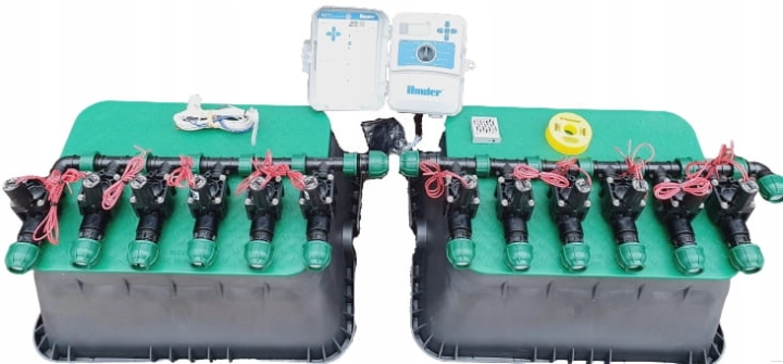 Zestaw nawadniania ogrodu HUNTER 12 sekcji z Wi-Fi | Sterownik X2 zewnętrzny