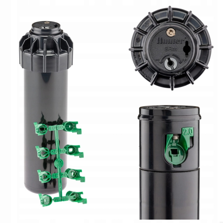 Zraszacz wynurzalny 10 cm HUNTER SRM-04 + 8 DYSZ zasięg 4,3 - 10,7 m