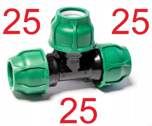 Trójnik PE 25 x 25 x 25 Bergo