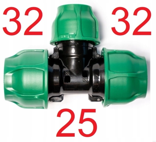 Trójnik redukcyjny PE 32 x 25 x 32 BERGO