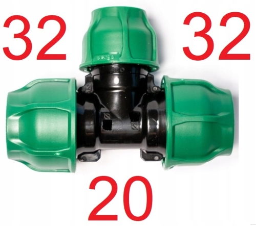 Trójnik redukcyjny PE 32 x 20 x 32 BERGO