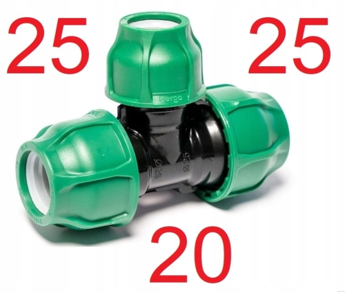 Trójnik redukcyjny PE 25 x 20 x 20 Bergo