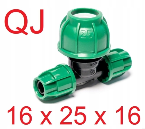 Trójnik redukcyjny QJ 16 x PE 25 x QJ 16 Bergo