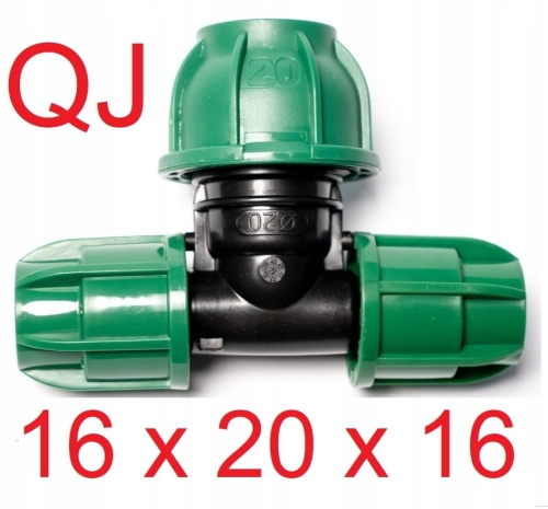 Trójnik redukcyjny QJ 16 x PE 20 x QJ 16 Bergo