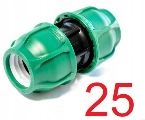 Dwuzłącze PE 25 | Przelot PE 25 x 25 Bergo