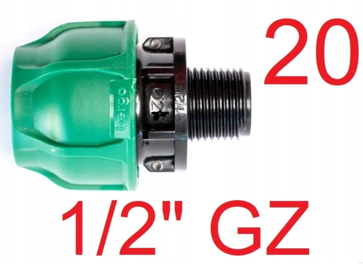 Przelot PE 20 x 1/2" GZ Bergo
