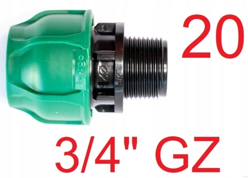 Przelot PE 20 x 3/4" GZ Bergo