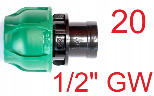 Przelot PE 20 x 1/2" GW Bergo