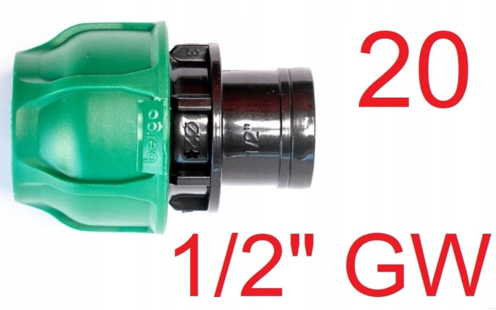 Przelot PE 20 x 1/2" GW Bergo