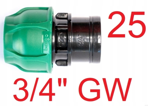 Przelot PE 25 x 3/4" GW Bergo